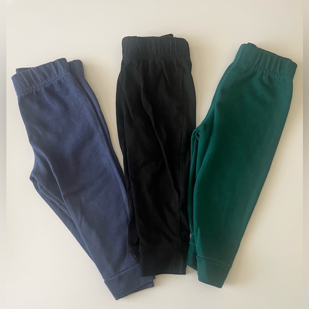 Garanimals Boys 18 Month Jogger Pants Trio — Navy, Black & Forest Green